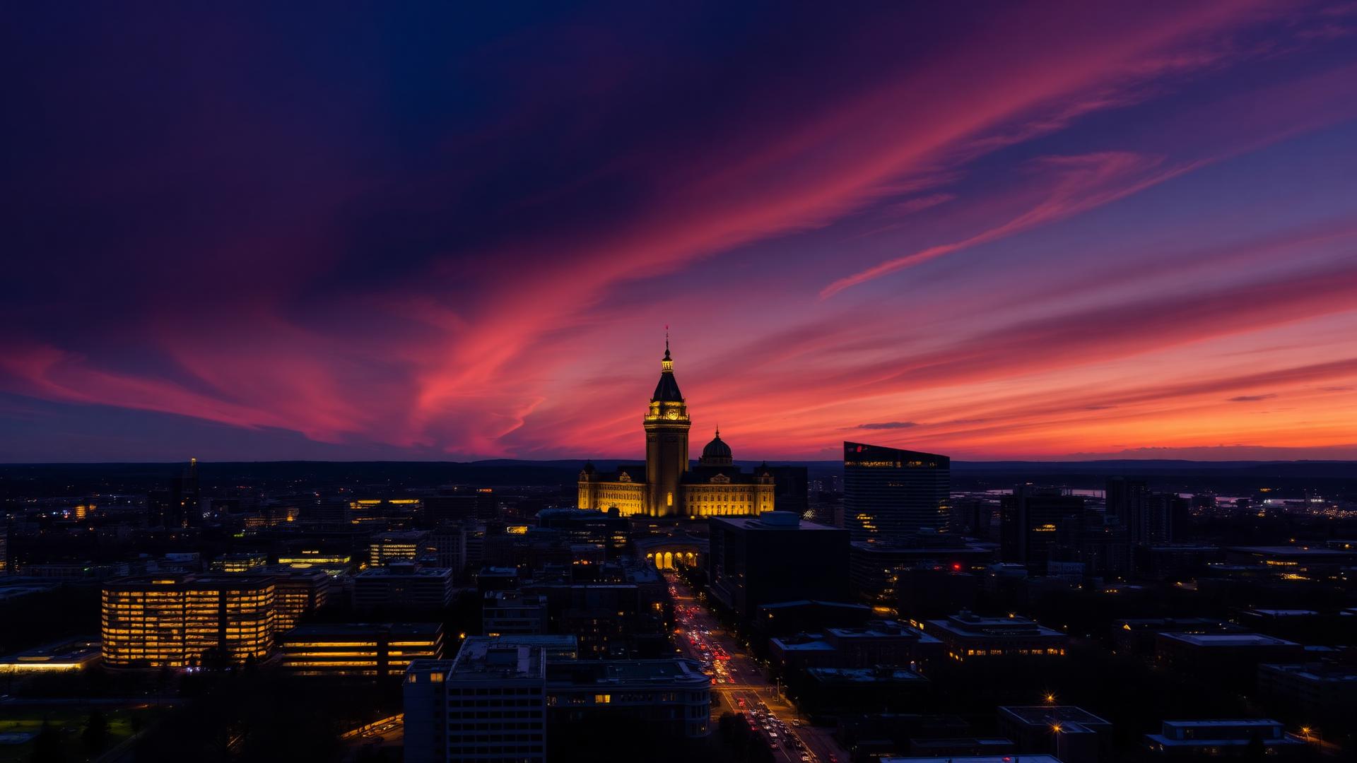 Ottawa skyline at dusk